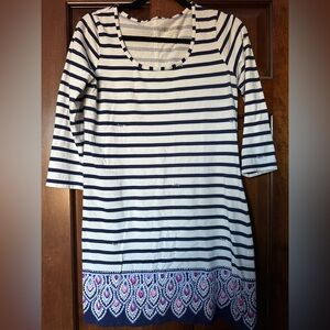 Lilly Pulitzer Navy and White Striped Dress